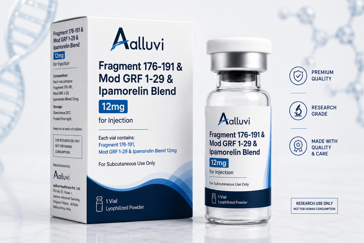 Alluvi Fragment 176-191 & Mod GRF 1-29 & Ipamorelin Blend (12mg)